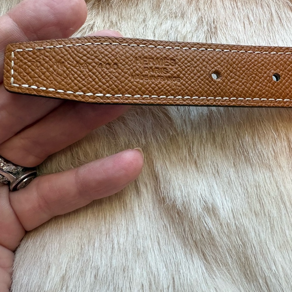 Hermes La Maison Brown Leather Belt - Picture 2 of 6